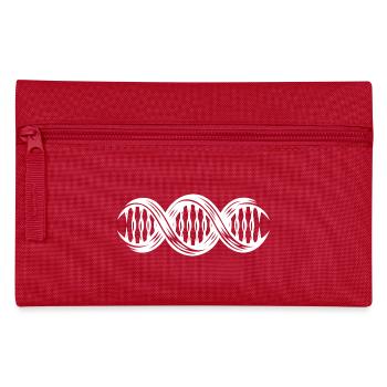 Double Helix DNA Strand Nucleotide Chain - Pencil Case - red - Front