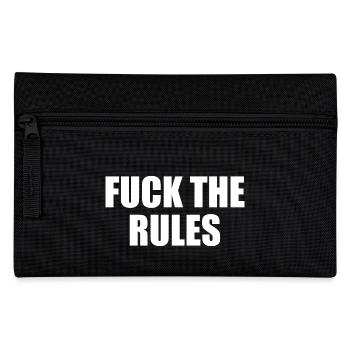 Fuck the rules - Federtasche - Schwarz - Vorne