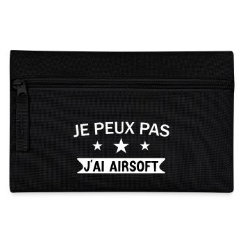 Ich kann kein Airsoft Humor Geschenk haben - Federtasche - Schwarz - Vorne