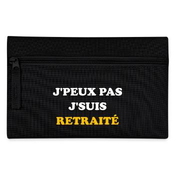 I Can't Humor T-Shirt I'm Retired - Pencil Case - black - Front