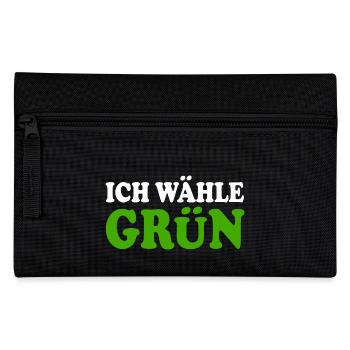 ich wähle grün - Federtasche - Schwarz - Vorne