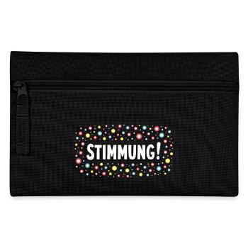 Stimmung Konfetti Silvester Karneval Kostüm - Federtasche - Schwarz - Vorne