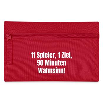 11 players, 1 goal, 90 minutes of madness! - Pencil Case - red - Front