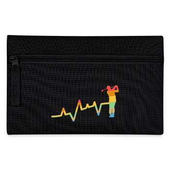Golfer heartbeat Golf - Pencil Case - black - Front