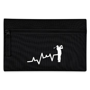 Golfer heartbeat Golf - Pencil Case - black - Front