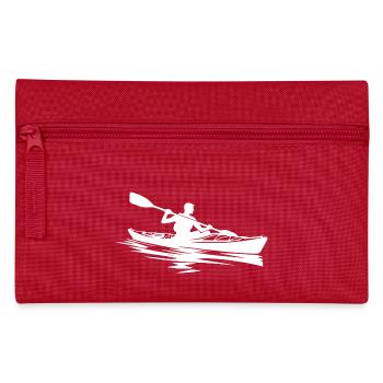 Small Boats Kayak Art Boat Equipment - Pencil Case - red - Front