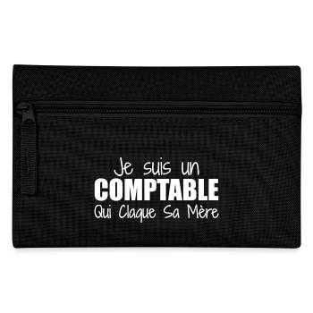 Je suis un comptable qui claque sa mère - Trousse - noir - Devant