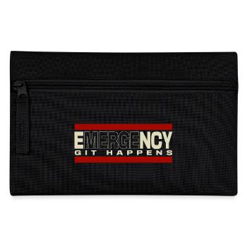 Nerd geek emergency git happens - Pencil Case - black - Front