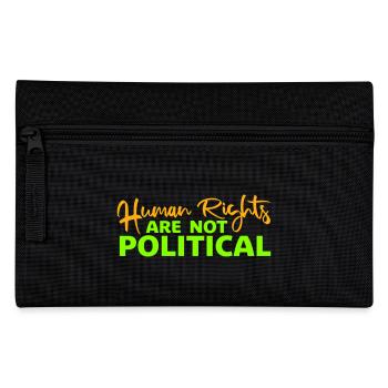 Human Rights Are Not Political Menschenrechte Logo - Pencil Case - black - Front