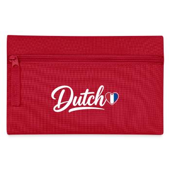 Écriture néerlandaise avec cœur de drapeau Éventail patriotique - Trousse - rouge - Devant