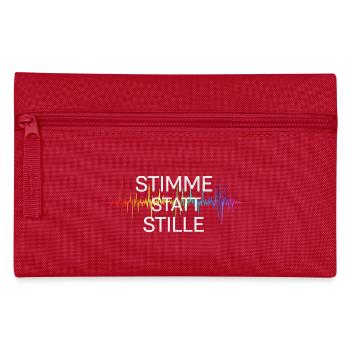 Stimme statt Stille für Aktivisten & Fans - Federtasche - Rot - Vorne