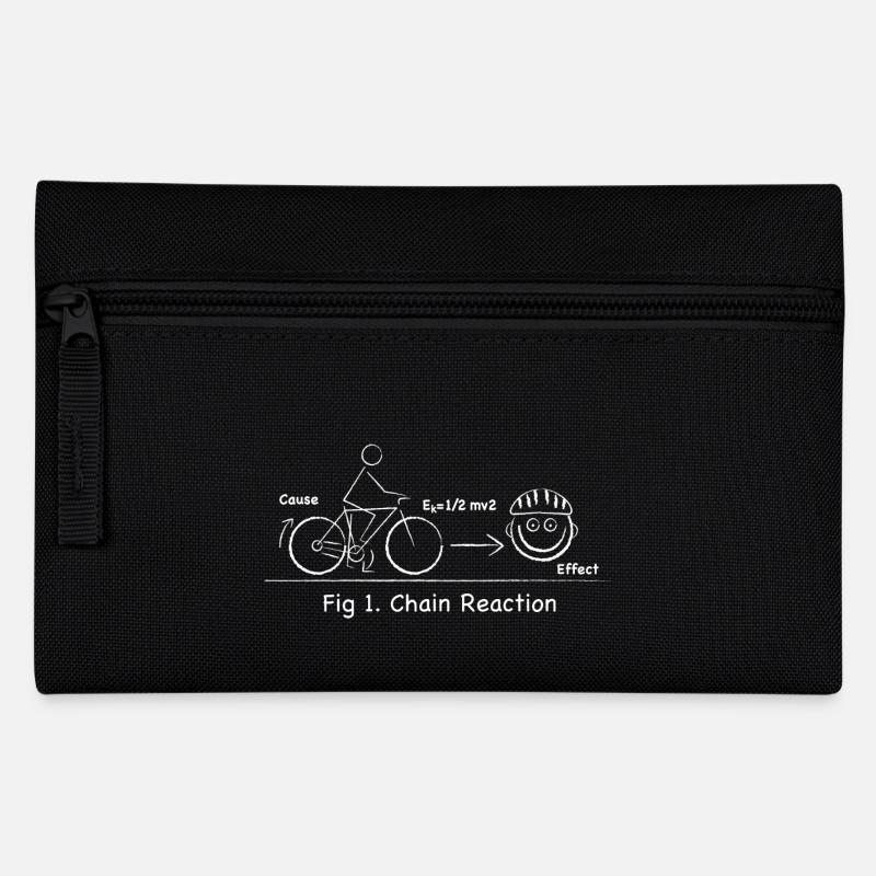 Chain Reaction Cycling Print - Pencil Case - black