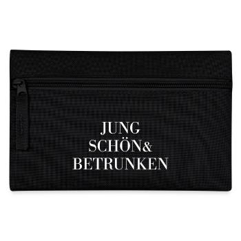 Jung schön und betrunken - Federtasche - Schwarz - Vorne