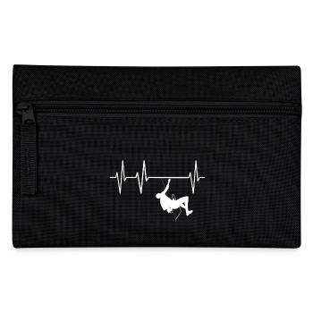 Climbing Bouldering Heartbeat Heart Pulse Heartbeat - Pencil Case - black - Front