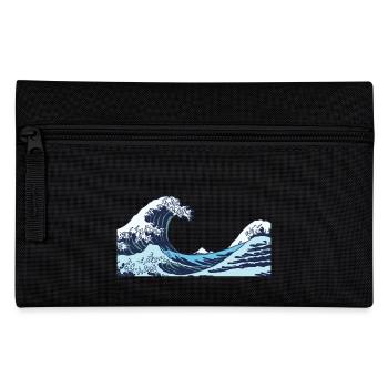 Kanagawa Waves Aesthetic Japanese Art Great Wave - Pencil Case - black - Front