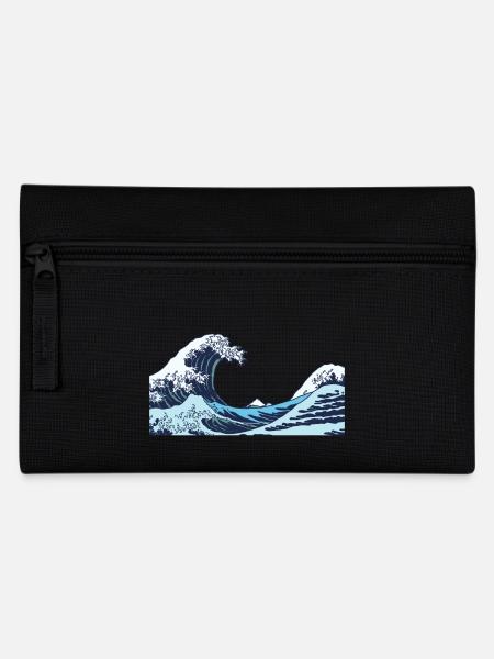 Kanagawa Wellen Ästhetische japanische Kunst Große Welle - Federtasche - Schwarz