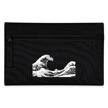 Kanagawa Waves Aesthetic Japanese Art Great Wave - Pencil Case - black - Front