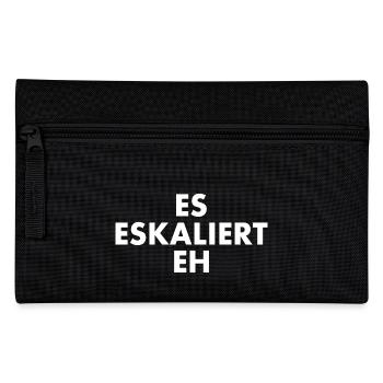 Es eskaliert eh - Federtasche - Schwarz - Vorne
