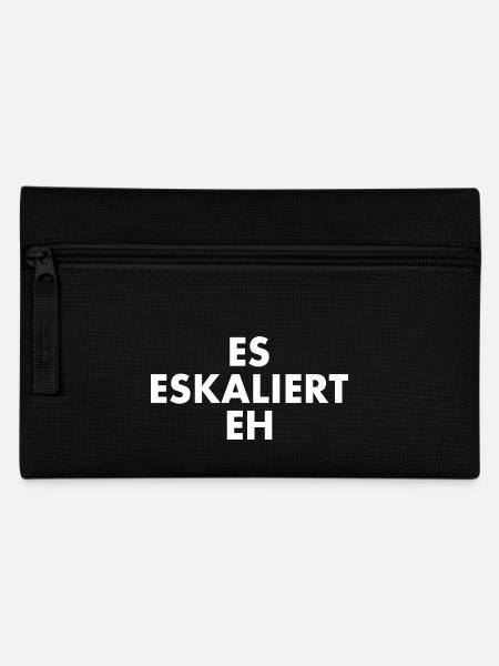 Es eskaliert eh - Federtasche - Schwarz