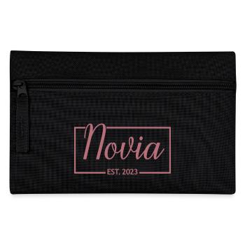 2023 Verlobung Brautdusche Hochzeit - Federtasche - Schwarz - Vorne