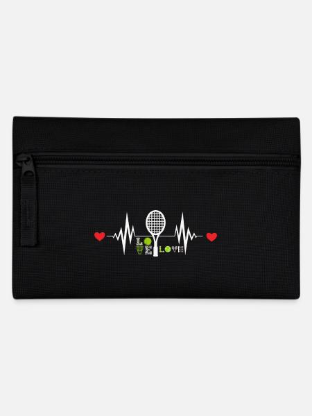 I love Tennis - Federtasche - Schwarz
