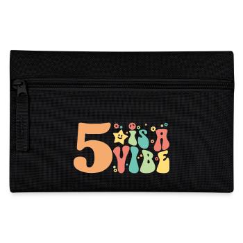 Five Is A Vibe, 5 Jahre alt, Kinder zum 5. Geburtstag - Federtasche - Schwarz - Vorne