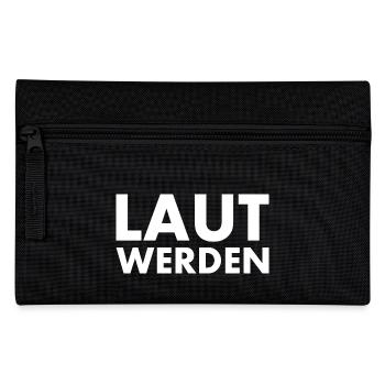 Laut werden - Federtasche - Schwarz - Vorne