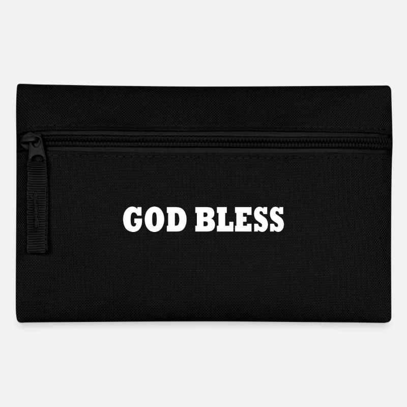 God bless - Federtasche - Schwarz