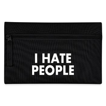 I hate people - Federtasche - Schwarz - Vorne