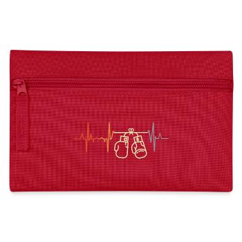 Vintage Boxer Kardiogramm - Federtasche - Rot - Vorne