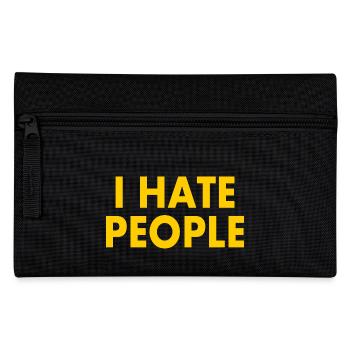 I hate people - Federtasche - Schwarz - Vorne
