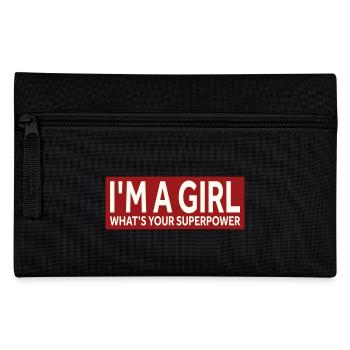 I'M A GIRL – WHAT'S YOUR SUPERPOWER - Federtasche - Schwarz - Vorne