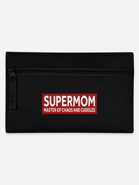 SUPERMOM - MASTER OF CHAOS AND CUDDLES - Federtasche - Schwarz
