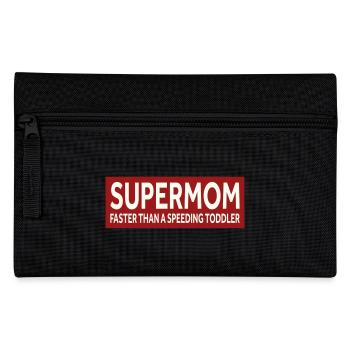 SUPERMOM - FASTER THAN A SPEEDING TODDLER - Federtasche - Schwarz - Vorne