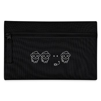 Lustige Schafe - Augen - Ich - Schwarzes Schaf - Federtasche - Schwarz - Vorne