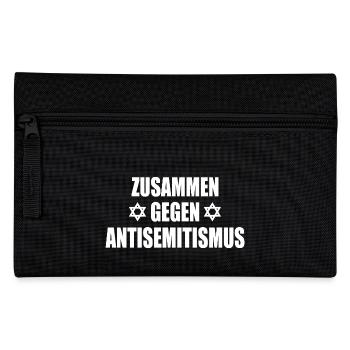 zusammen gegen antisemitismus - Federtasche - Schwarz - Vorne