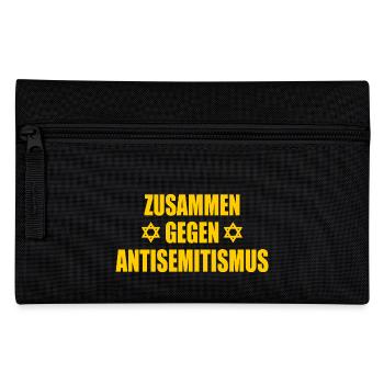 zusammen gegen antisemitismus - Federtasche - Schwarz - Vorne