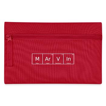 Marvin Name First Name Chemistry Periodic Table Elements - Pencil Case - red - Front