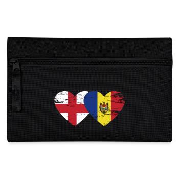 England Moldau Flagge Herz used - Federtasche - Schwarz - Vorne