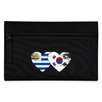 Uruguay Südkorea Flagge Herz used - Federtasche - Schwarz - Vorne