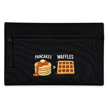 Pfannkuchen über Waffeln - Federtasche - Schwarz - Vorne
