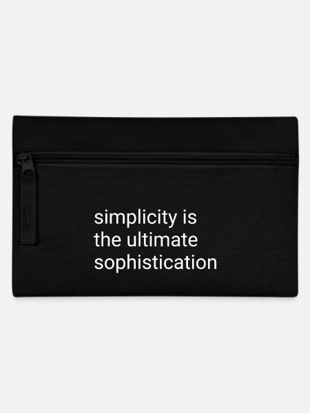 Simplicity is the ultimate sophistication - spruch - Federtasche - Schwarz