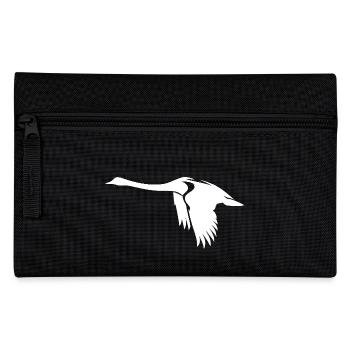 Élégant cygne volant sur de grandes ailes - Trousse - noir - Devant