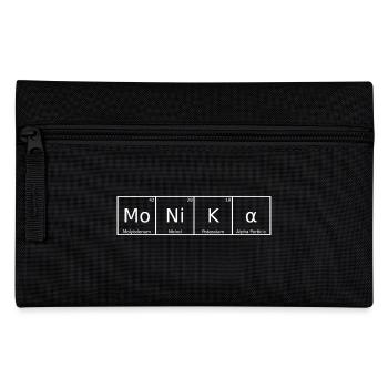 Monika Nom Prénom Chimie Tableau périodique Eléments - Trousse - noir - Devant