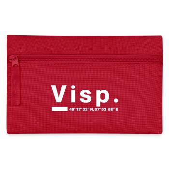 Visp Coordinates Switzerland Valais Visper Visperin - Pencil Case - red - Front