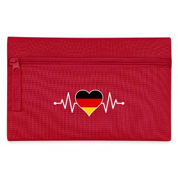 I Love Germany Flag Heart German Deutschland Tee - Federtasche - Rot - Vorne