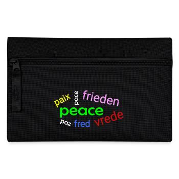 Frieden Wortwolke - Federtasche - Schwarz - Vorne