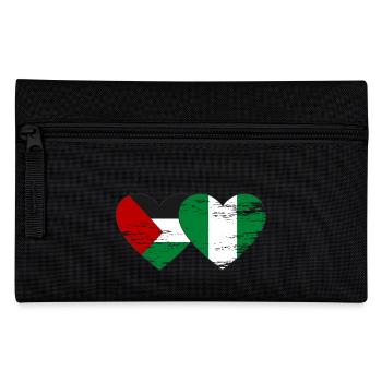 Palestine Nigeria flag used - Pencil Case - black - Front