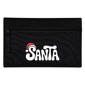 Père Noël - Logo de bande dessinée vintage cool - Trousse - noir - Devant