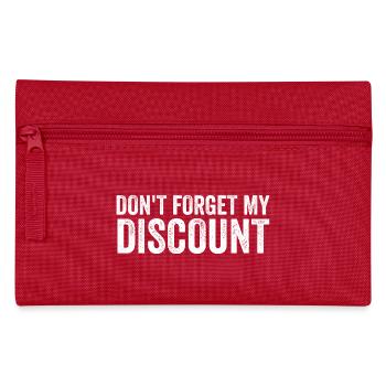 Don't forget my discount for older mens - Pencil Case - red - Front